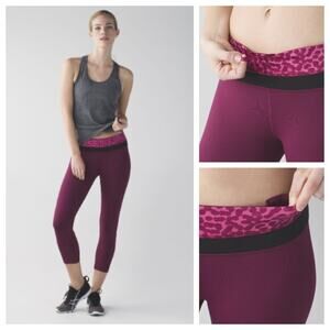 Lululemon Women's Run Inspire Crop II Mesh Dashing Purple Size 10
